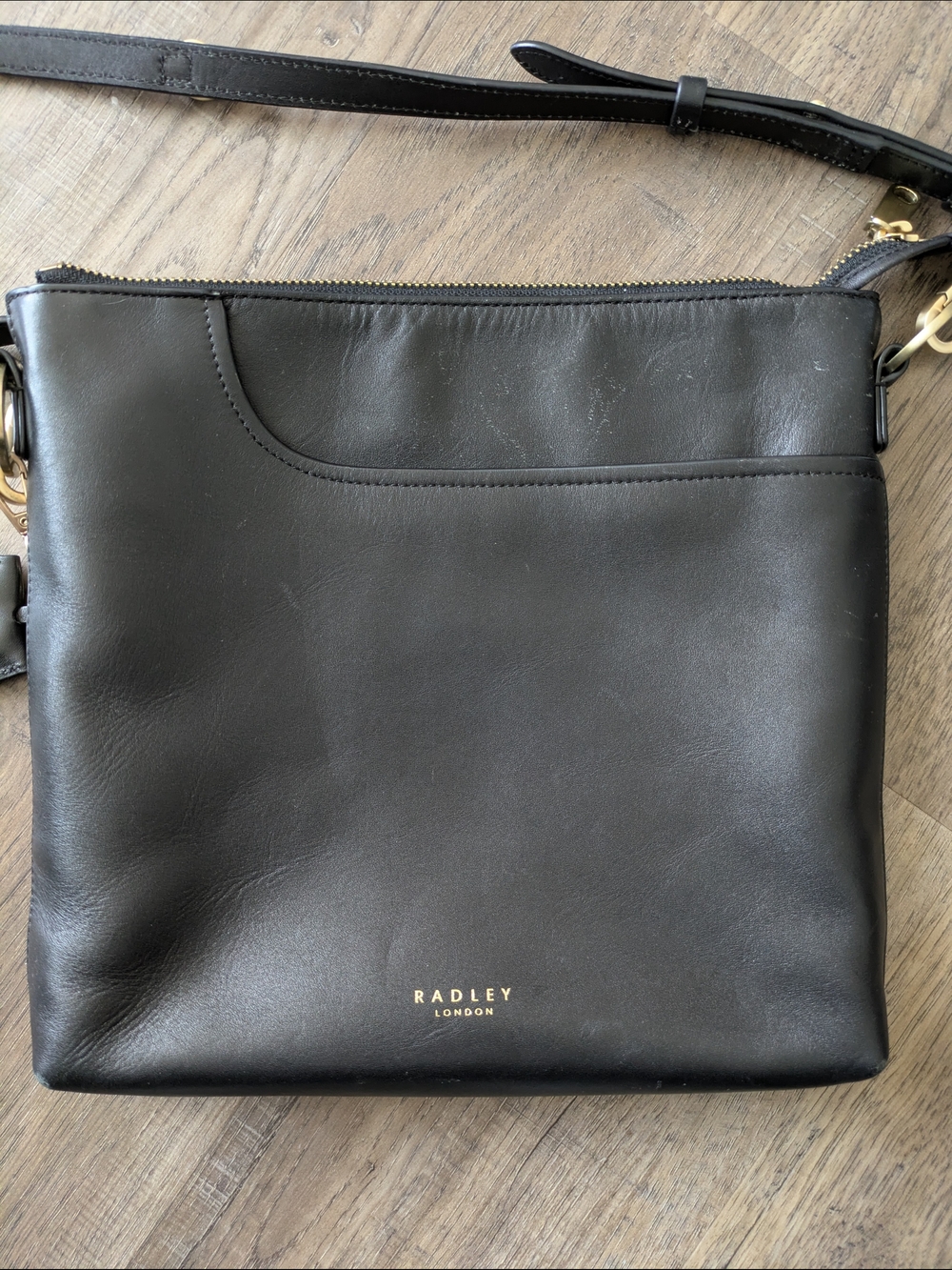 Radley London Black Leather Crossbody Bag
